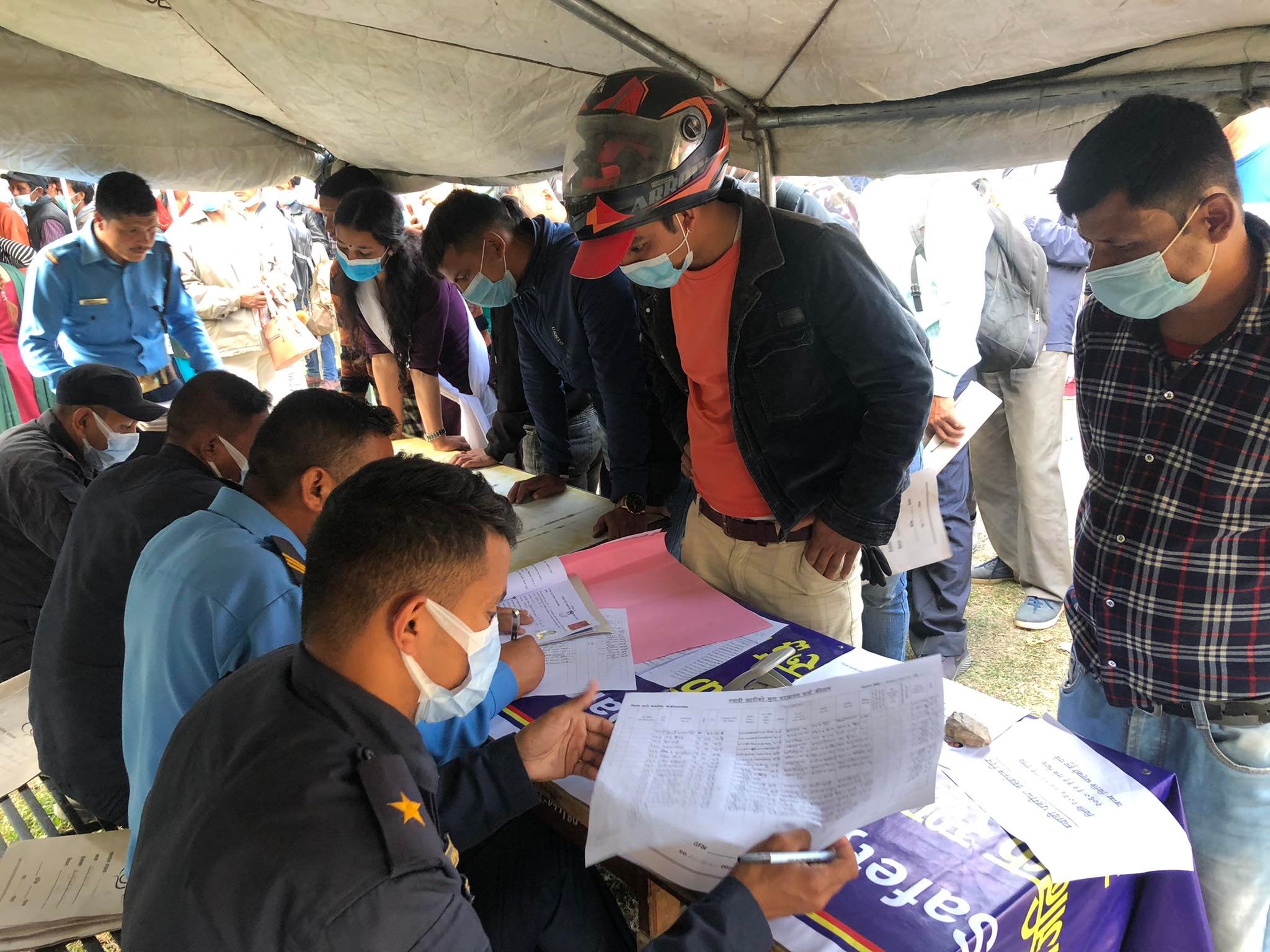 म्यादी प्रहरीका लागि काभ्रेमा आज ५ सय ३० जनाले दिए आवेदन