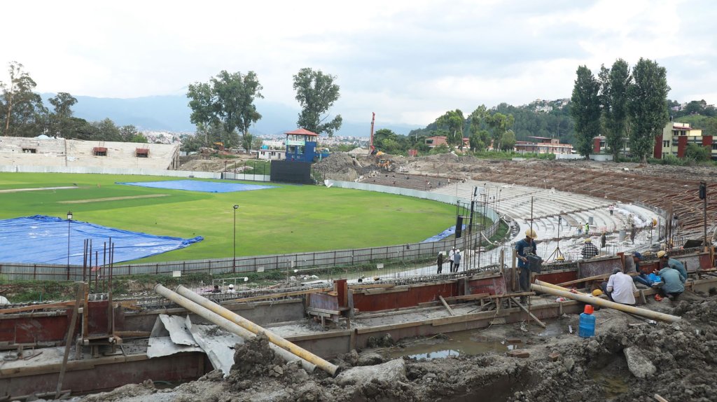 त्रिवि क्रिकेट मैदानको काम समयमा नसकेपछि दैनिक दुई लाख जरिवाना तिर्दै ठेकेदार कम्पनी
