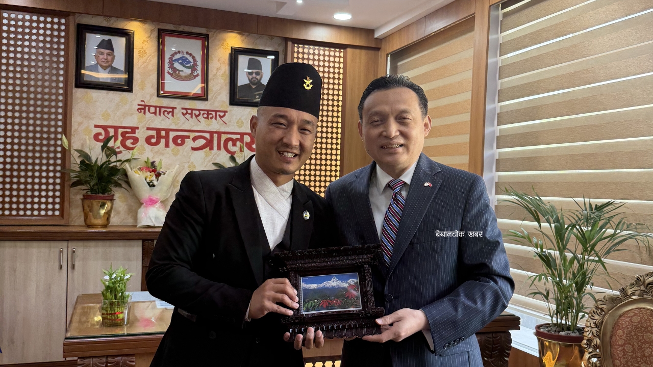 गृहमन्त्री गुरुङ र चिनियाँ राजदूतबीच भेट, ‘एक चीन नीति’ प्रति नेपाल प्रतिबद्ध
