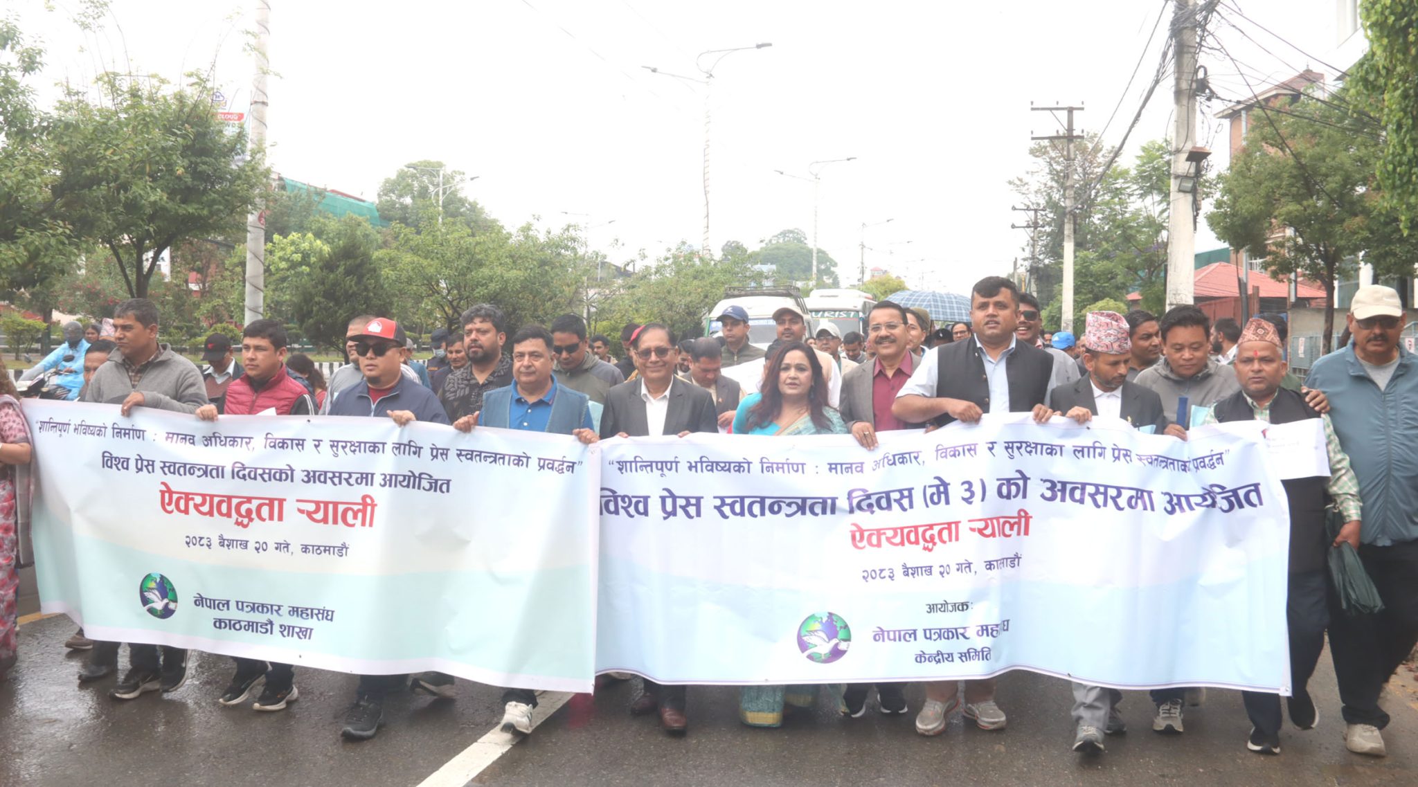 विश्व प्रेस स्वतन्त्रता दिवसमा पत्रकार महासङ्घको र्याली, प्रेस स्वतन्त्रताको पक्षमा ऐक्यबद्धता