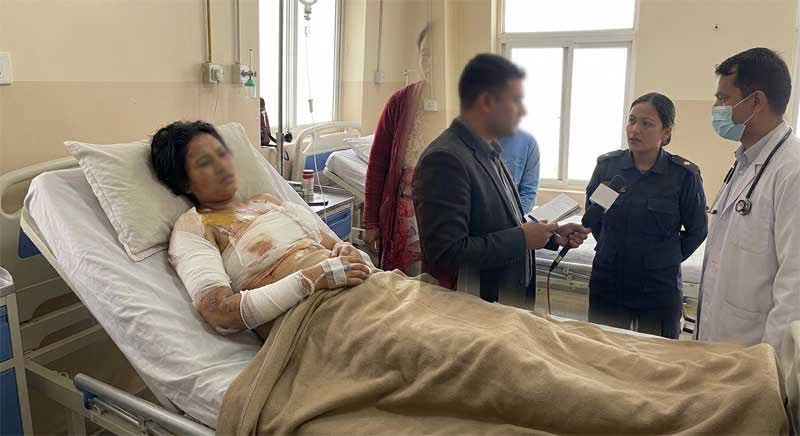 काभ्रेकी २७ वर्षीया युवतीद्वारा काठमाडौंमा आत्मदाह प्रयास, ५० प्रतिशत शरीर जल्यो